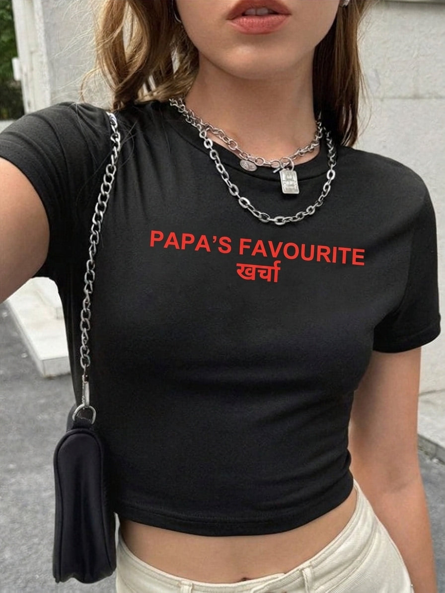 Papa's favourite kharcha Baby Tee Soft Standard Store